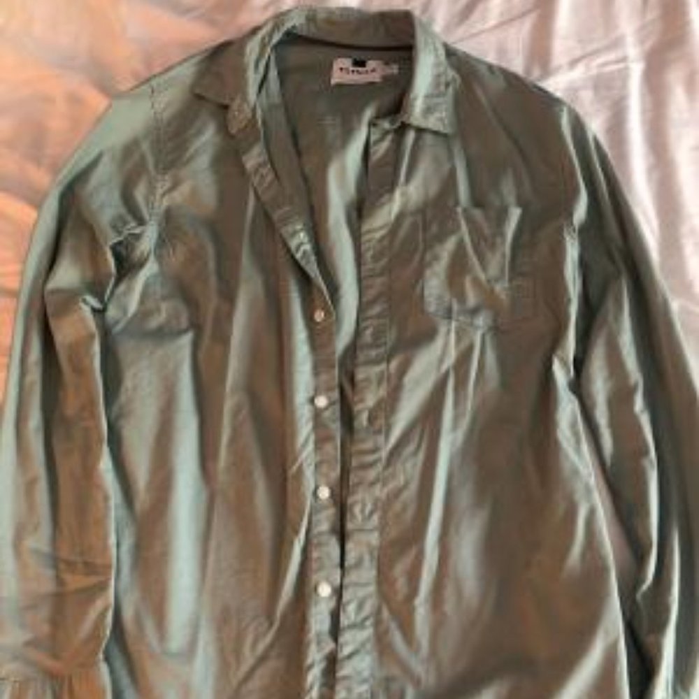 TOPMAN Light Green Button-Down Shirt